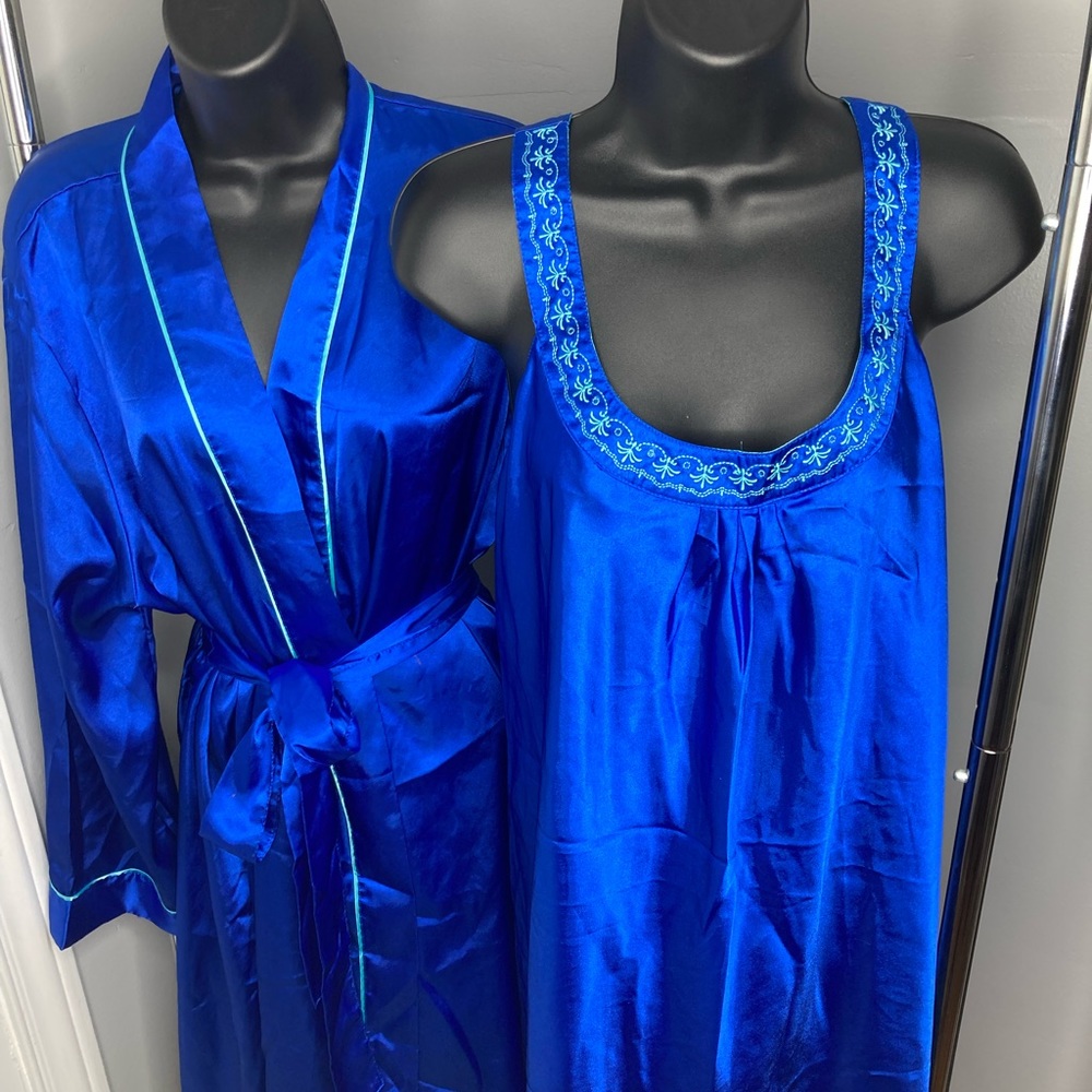 Royal Blue Négligée Pajama Set